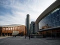 Panorama view of modern architecture office tower building at Piazza Gae Aulenti Garibaldi Milan Lombardy Italy Europe Royalty Free Stock Photo