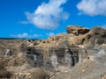 Bizzare stone formations at Stratified City, Lanzarote