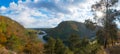 Panorama view from Mount Tammany in autumn