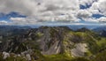 Panorama view from mountain Hochiss to Rofan mountains in Tyrol, Austria Royalty Free Stock Photo