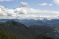 Panorama view from mountain Jochberg in Bavaria, Germany