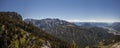 Panorama view from mountain Naunspitze to Kaisergebirge in Tyrol, Austria Royalty Free Stock Photo