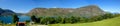 Panorama View Of The Mountains And The Calm Water Of The Dalsfjord Near Skjolden Royalty Free Stock Photo