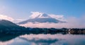 Panorama view of mt.Fuji in the morning , Japan