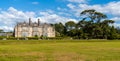 Panorama view of the Muckross manor house in Killarney National Park in County Kerry of western Ireland Royalty Free Stock Photo
