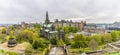 A panorama view from the Necropolis towards the Cathedral and hospital districts in Glasgow Royalty Free Stock Photo