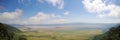 Panorama view of Ngorongoro crater and rim Royalty Free Stock Photo