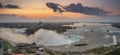 Panorama view of Niagara Falls Royalty Free Stock Photo