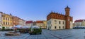 Panorama view of the old city hall and town square in the historic center of Tarnow Royalty Free Stock Photo