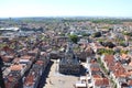 Panorama view of old town in Delft, Netherlands Royalty Free Stock Photo