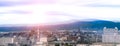 Panorama view of Osaka cityscape , Japan Royalty Free Stock Photo