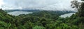 Panorama view over Danau Tamblingan and Danau Buyan both lakes Royalty Free Stock Photo