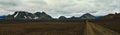 Panorama view over iceland landscape dust desert Royalty Free Stock Photo