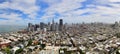 Panorama view over skyline of San Francisco, California, USA