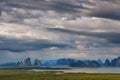 Panorama View of Phang Nga bay from Samet Nangshe viewpoint, Thailand