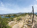 Panorama from the View point Mirador de Cap Andritxol in Camp de Mar, Mallorca, Balearic island, Spain Royalty Free Stock Photo