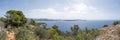 Panorama from the View point Mirador de Cap Andritxol in Camp de Mar, Mallorca, Balearic island, Spain Royalty Free Stock Photo