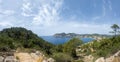 Panorama from the View point Mirador de Cap Andritxol in Camp de Mar, Mallorca, Balearic island, Spain Royalty Free Stock Photo