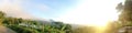 Panorama of View point at Phayao Lake, Thailand Royalty Free Stock Photo