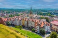 Panorama view of Polish town Klodzko Royalty Free Stock Photo