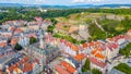 Panorama view of Polish town Klodzko Royalty Free Stock Photo