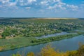 Panorama view of Popencu village in Moldova Royalty Free Stock Photo
