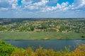 Panorama view of Popencu village in Moldova Royalty Free Stock Photo