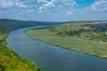 Panorama view of Popencu village in Moldova Royalty Free Stock Photo