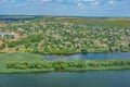 Panorama view of Popencu village in Moldova Royalty Free Stock Photo