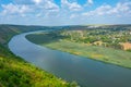 Panorama view of Popencu village in Moldova Royalty Free Stock Photo