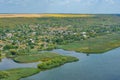 Panorama view of Popencu village in Moldova Royalty Free Stock Photo