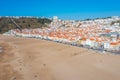 Panorama view of Portuguese town Nazare