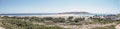 Panorama view of Prasonisi beach, Rhodes island Royalty Free Stock Photo