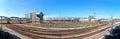 Panorama view on the railway between `Hackerbruecke` and `main s Royalty Free Stock Photo
