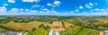 Panorama view of Rajhrad in Czech republic Royalty Free Stock Photo