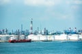 Panorama view on the refinery in Singapore.