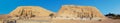 A panorama view of the relocated temples at Abu Simbel, Egypt Royalty Free Stock Photo