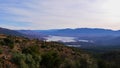 Panorama view of reservoir Bin el Ouidane Dam, an important source of irrigation and energy, located near Beni Mellal, Morocco.