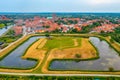 Panorama view of Ribe castle in Denmark Royalty Free Stock Photo