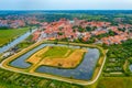 Panorama view of Ribe castle in Denmark Royalty Free Stock Photo