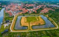 Panorama view of Ribe castle in Denmark Royalty Free Stock Photo
