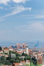 panorama view of Rijeka city harbor at Croatia