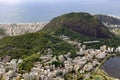 Panorama view on Rio de Janeiro, Sugar Loaf and Botafogo bay in Atlantic ocean Royalty Free Stock Photo