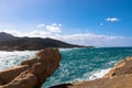Panoramic view of a rocky coastline near Calvi.  Corsica. Tourism an vacations concept. Royalty Free Stock Photo