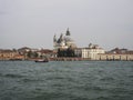 Panorama view of roman catholic dome cupola church basilica Santa Maria della Salute in Venice Venezia Veneto Italy