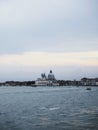 Panorama view of roman catholic dome cupola church basilica Santa Maria della Salute in Venice Venezia Veneto Italy