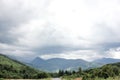 Panorama view of romanian mountains. Transfagarasan Royalty Free Stock Photo