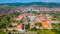 Panorama view of Romanian town Alba Iulia Royalty Free Stock Photo