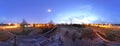 Panorama 360 - A view from the roof of the bunker on Ugory Street in Torun. Poland 2012