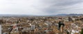 Panorama view of the rooftops and city of Granada in Andalusia Royalty Free Stock Photo